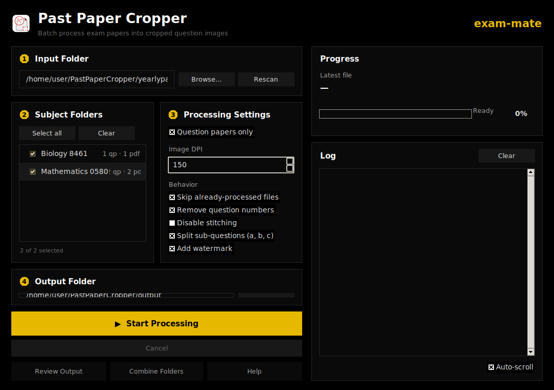 Past Paper Cropper GUI